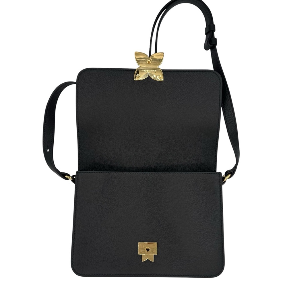 NEW Fleuron Hortensia Shoulder Bag in Black Noir - Picture 9 of 13